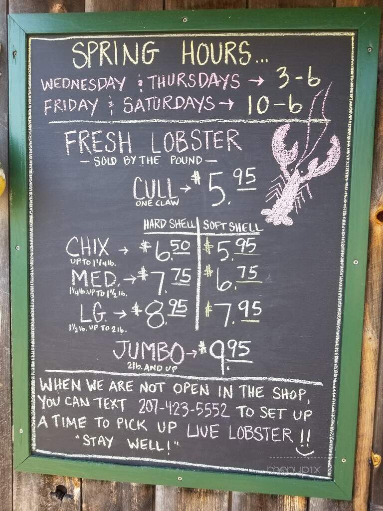 Wolff Lobster - Kennebunkport, ME menu_pic