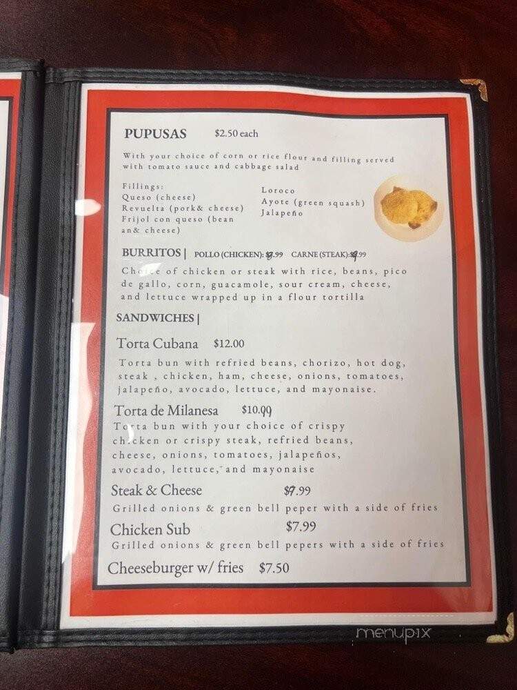 Estancias Restaurant - Manassas, VA menu_pic