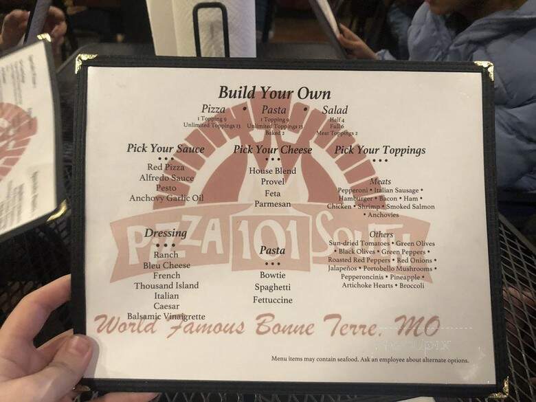 Pizza 101 South - Bonne Terre, MO menu_pic