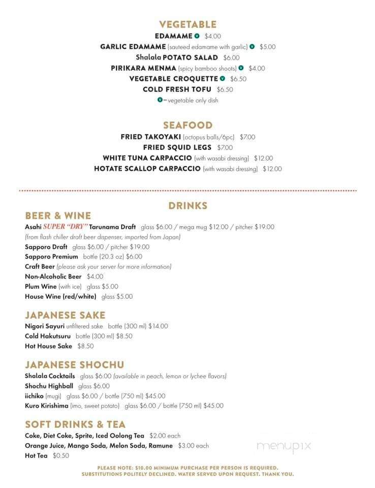Shalala Deli - San Jose, CA menu_pic