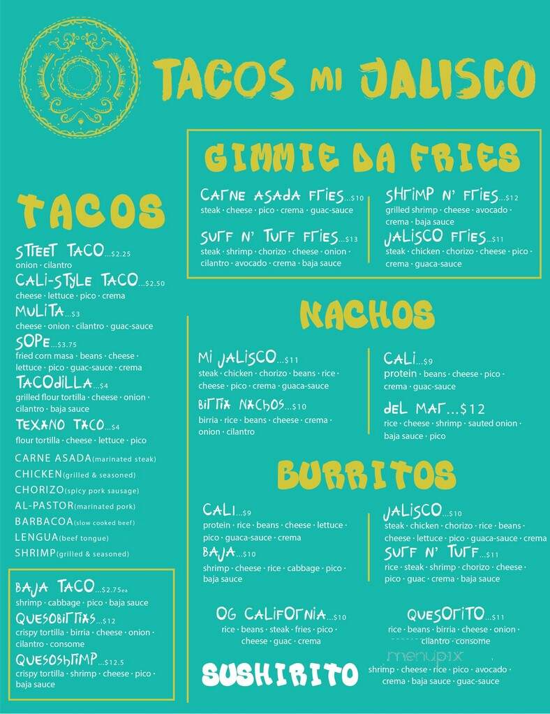 Tacos Mi Jalisco - Portland, TN menu_pic