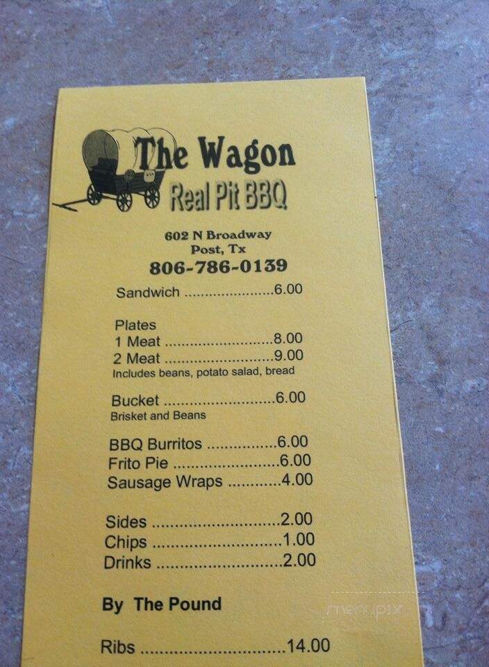 The Wagon BBQ - Post, TX menu_pic