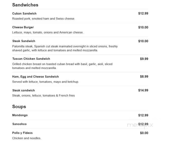 El Rincon Del Mofongo - Port Charlotte, FL menu_pic