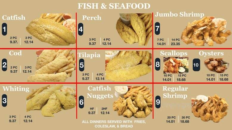 Hook Fish & Chicken - Homestead, PA menu_pic