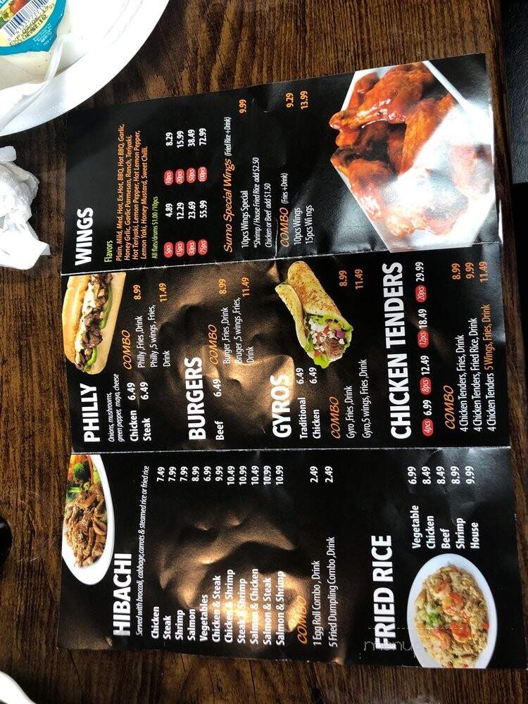 Sumo Hibachi and Wings - Gainesville, GA menu_pic