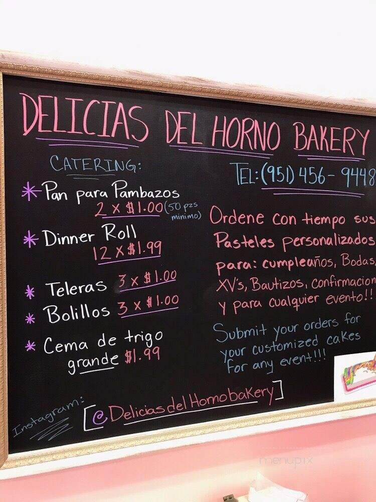 Delicias Del Horno - Riverside, CA menu_pic
