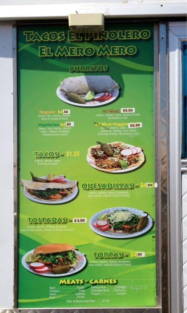 Tacos El Pinolero - Chico, CA menu_pic