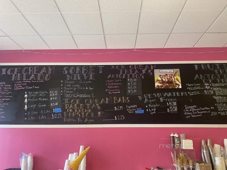 Vanessa's Ice Cream - Merced, CA menu_pic
