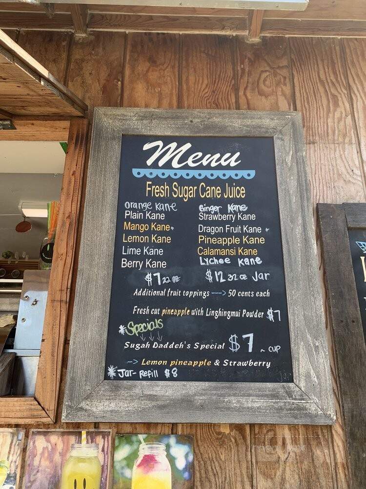 Sugah Daddeh's Kane Juice - Kahuku, HI menu_pic
