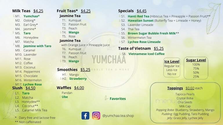 Yumchaa - Omaha, NE menu_pic