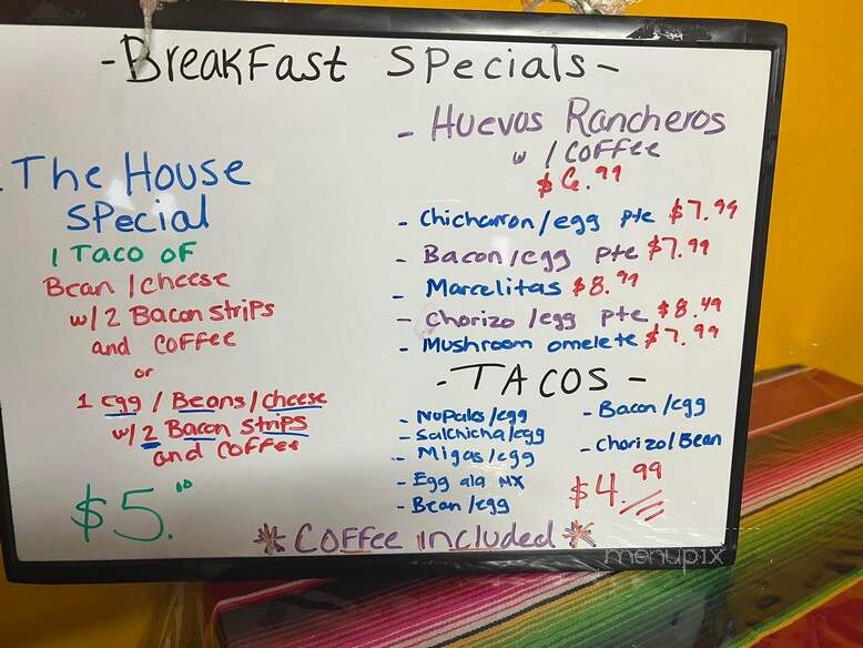 El Rinconcito Mexicano - San Benito, TX menu_pic