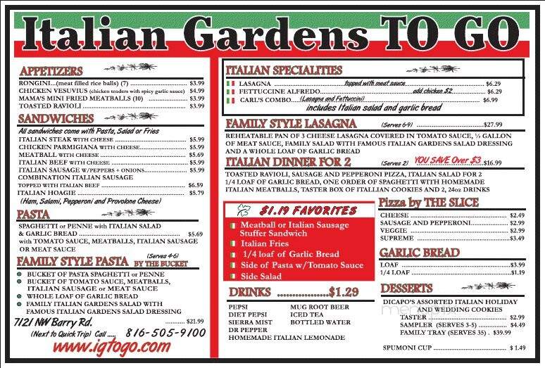 Italian Gardens Pizzeria - Kansas City, MO