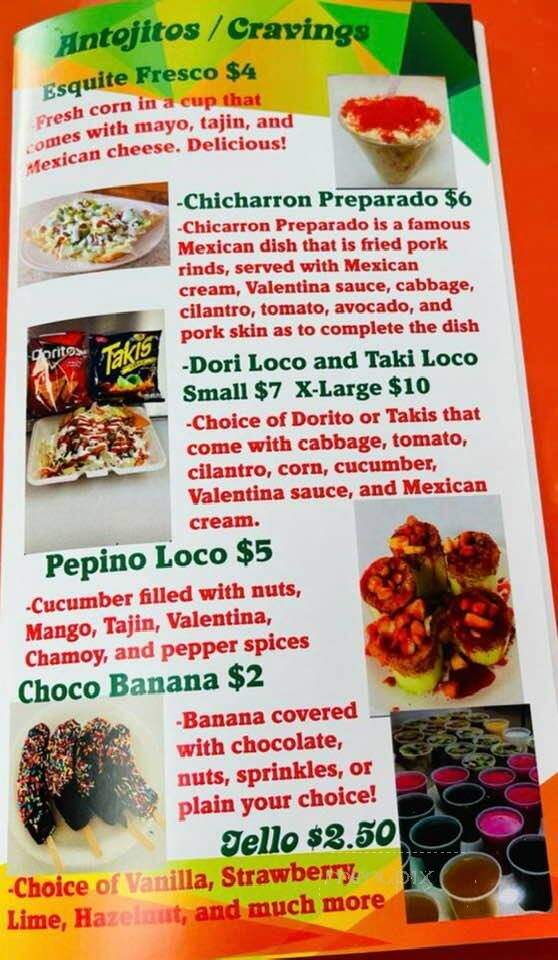 Ice Cream Paleteria Calderon - Port St. Lucie, FL menu_pic