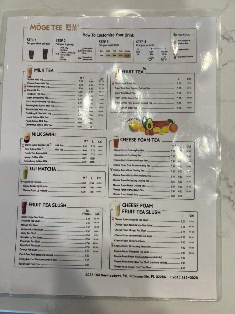 Moge Tee - Jacksonville, FL menu_pic