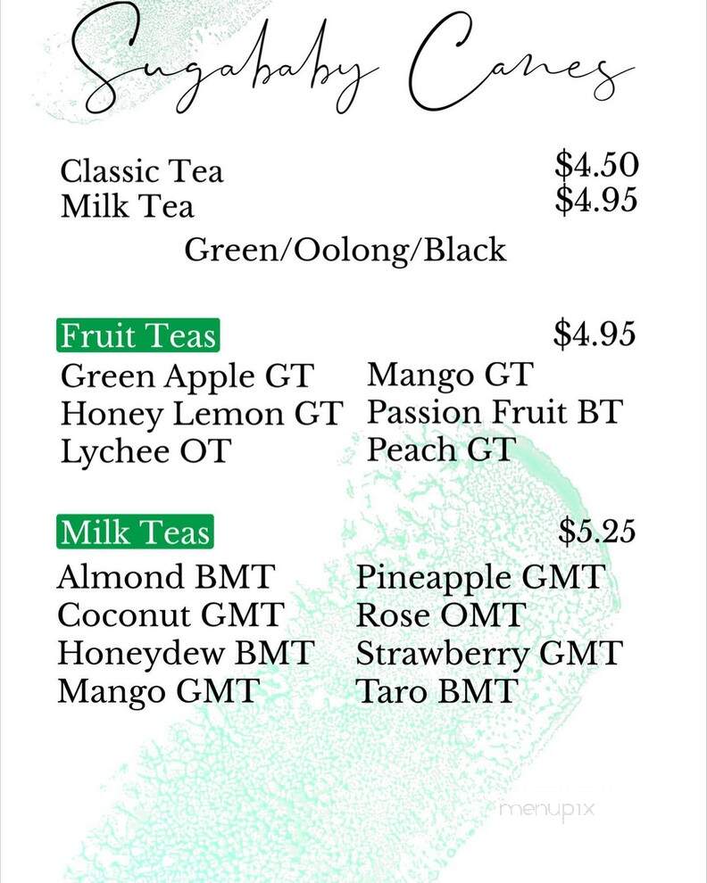Sugababy Canes - Rockwall, TX menu_pic