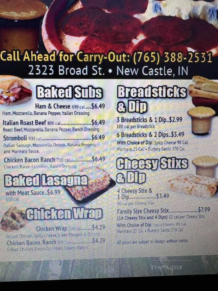 LJ's Quik Thru - New Castle, IN menu_pic