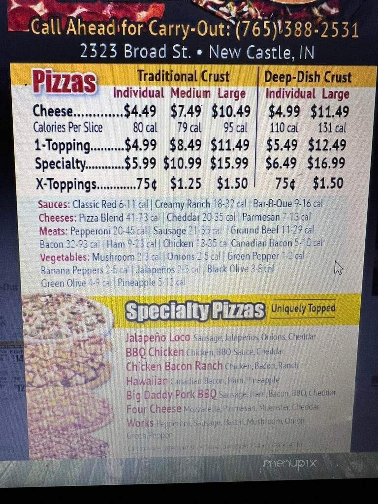 LJ's Quik Thru - New Castle, IN menu_pic