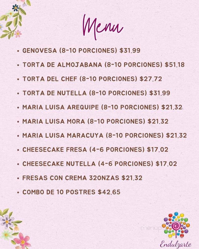 Endulzarte - Rockaway, NJ menu_pic