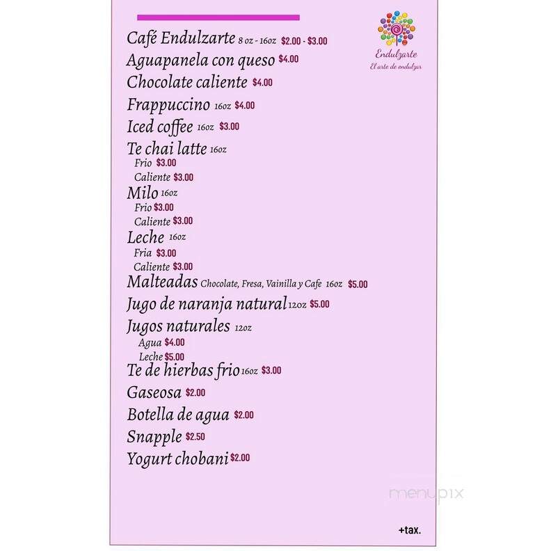 Endulzarte - Rockaway, NJ menu_pic