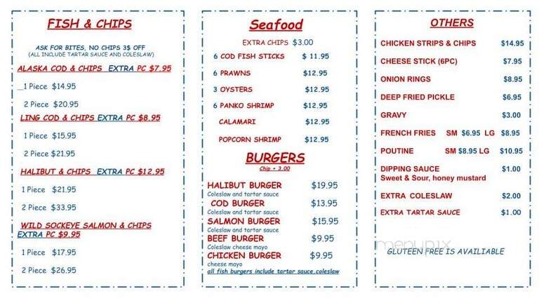 Turtle Island Fish and Chips - Port Alberni, BC menu_pic