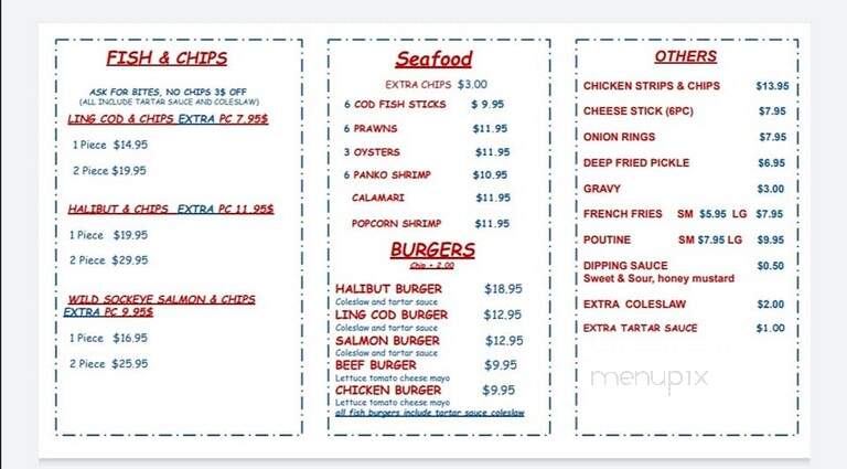 Turtle Island Fish and Chips - Port Alberni, BC menu_pic
