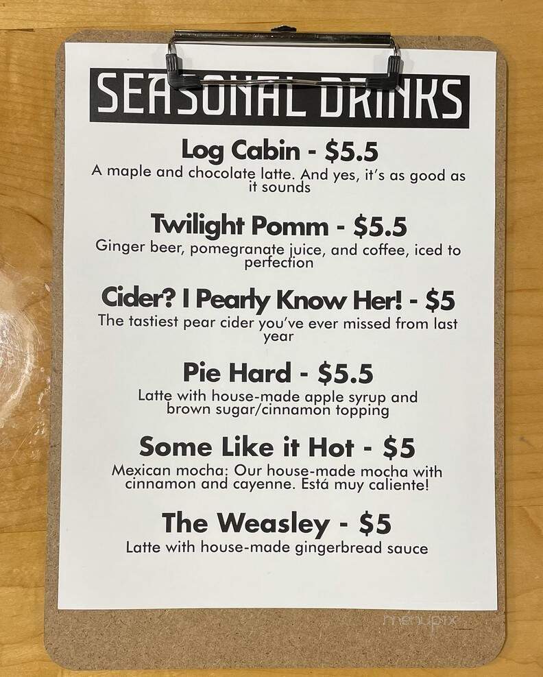 Bearded Lady Coffee Roasters - Joplin, MO menu_pic