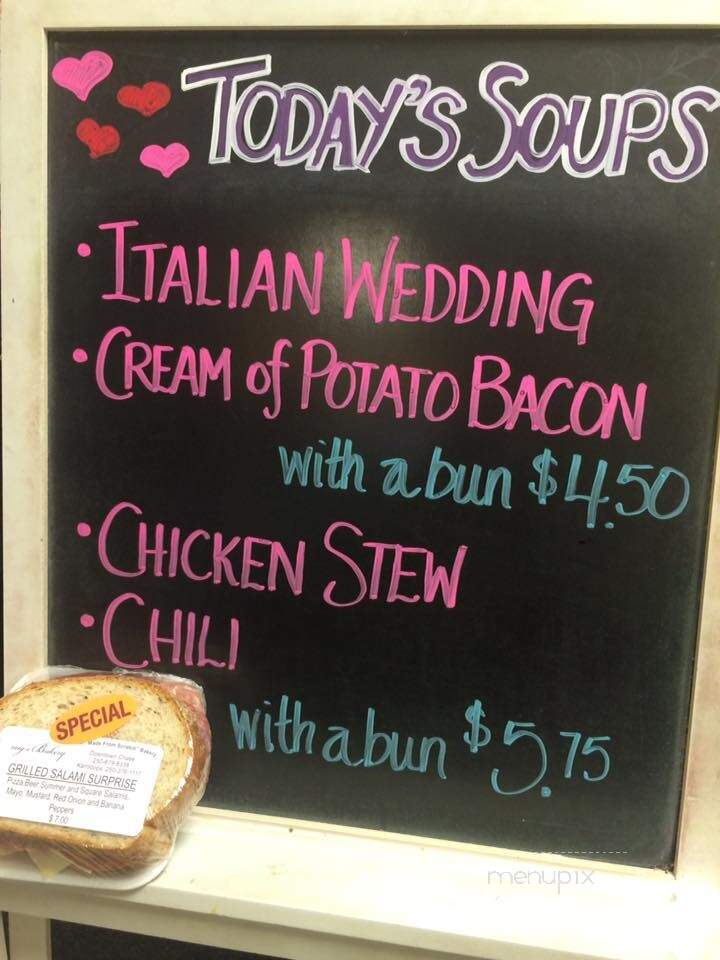 Craig's Bakery - Kamloops, BC menu_pic