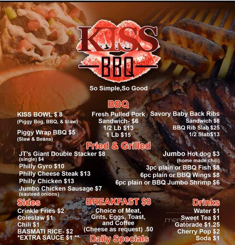 Kiss BBQ - Florence, SC menu_pic