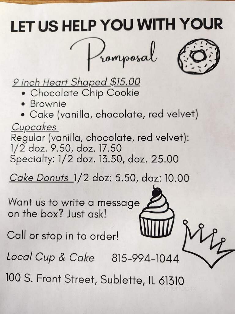 Local Cup & Cake - Sublette, IL