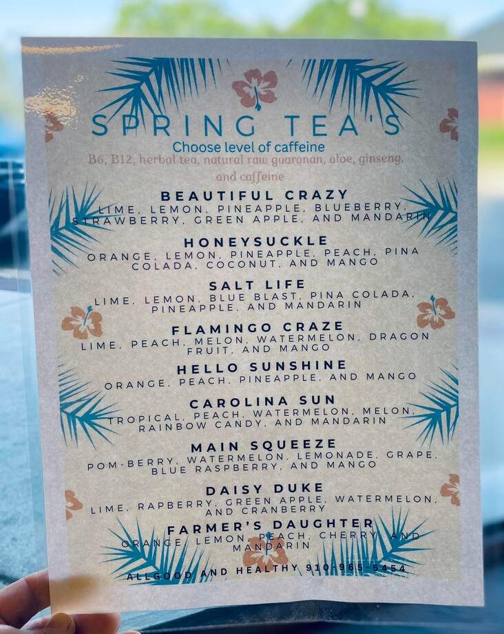 Allgood & Healthy - Angier, NC menu_pic