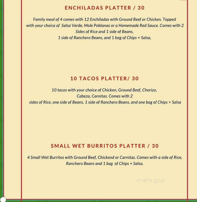 Don Miguel Restaurant - Holland, MI menu_pic