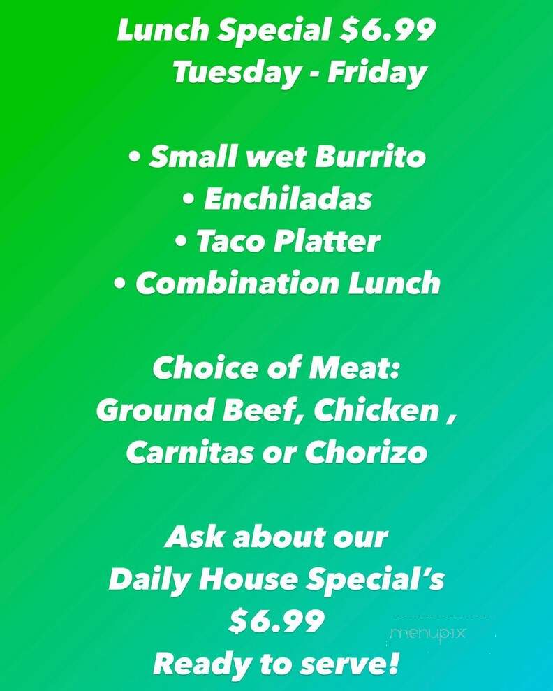 Don Miguel Restaurant - Holland, MI menu_pic