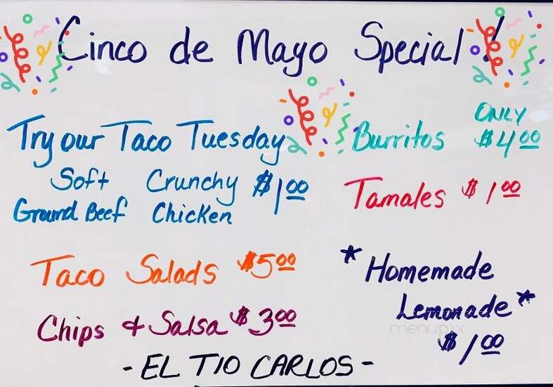 El Tio Carlos - Bradenton, FL menu_pic