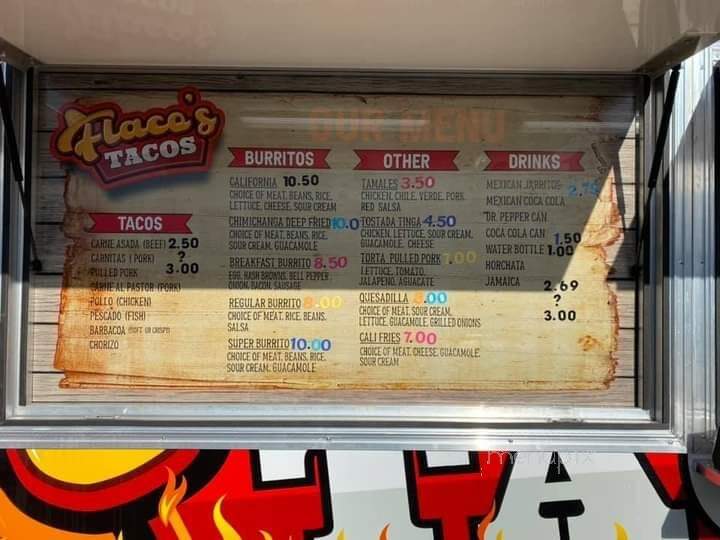 Flacos Tacos - Redding, CA menu_pic