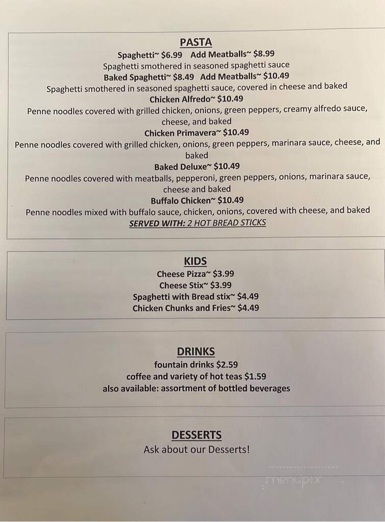 Hole in the Wall - Richwood, WV menu_pic