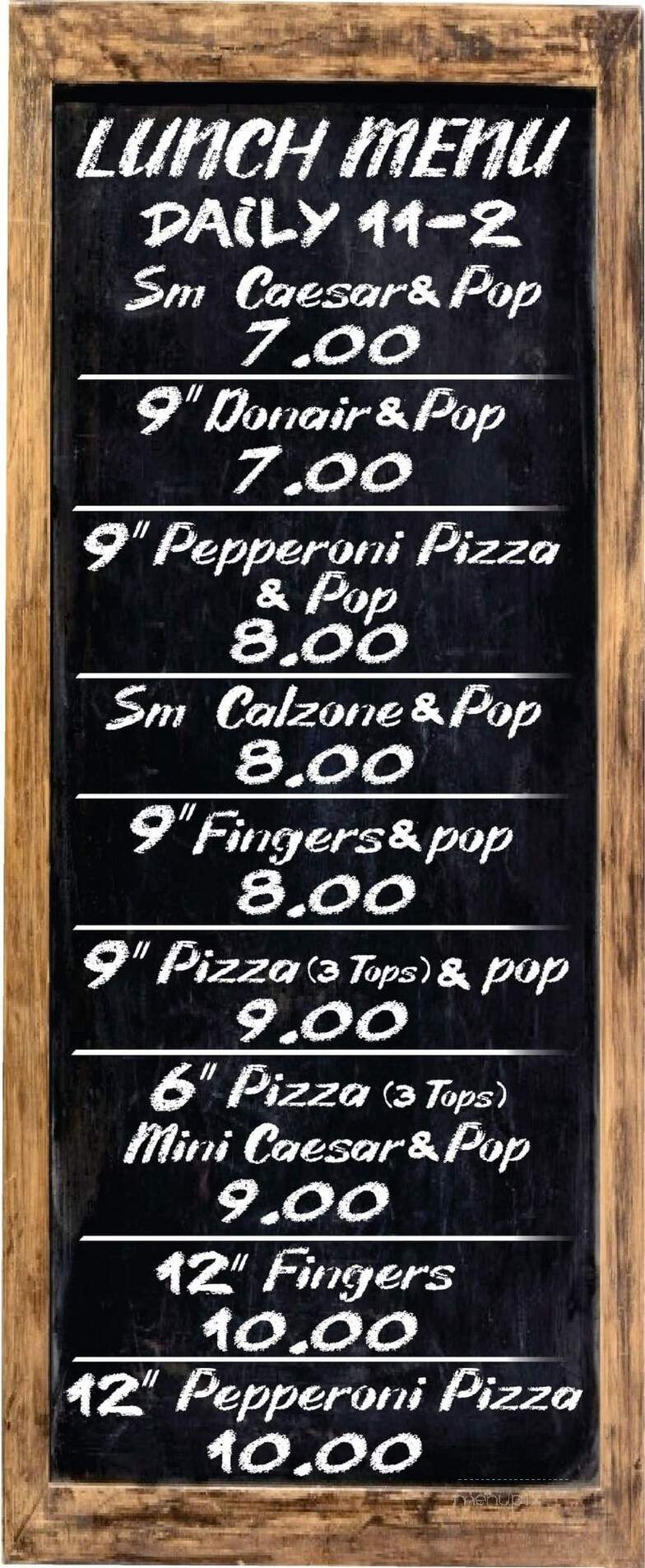 Pizza Mill - Salisbury, NB menu_pic