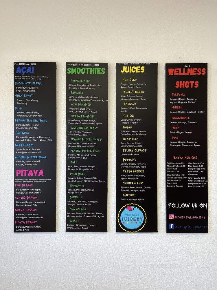 The Real Juicery - Santa Clarita, CA menu_pic
