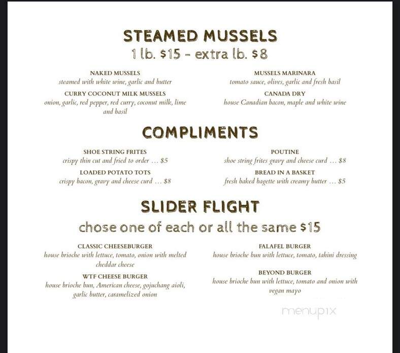 W T F Beacon - Beacon, NY menu_pic