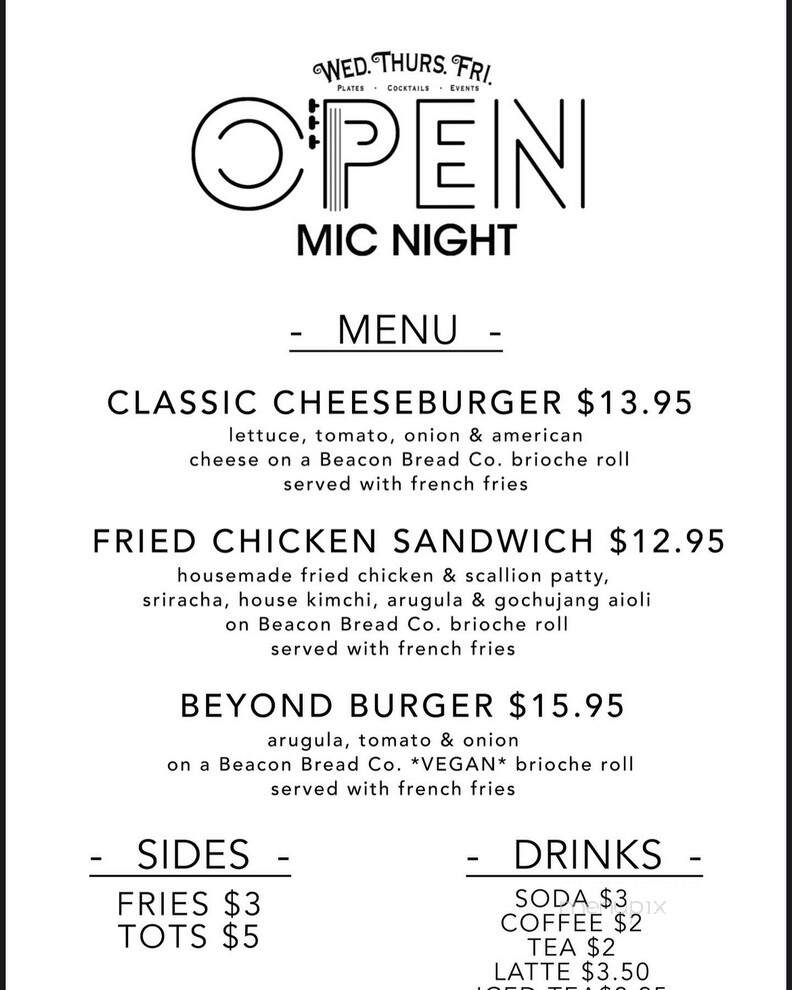 W T F Beacon - Beacon, NY menu_pic