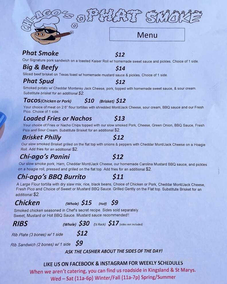 Blue Bridge Coffehouse - Kingsland, GA menu_pic