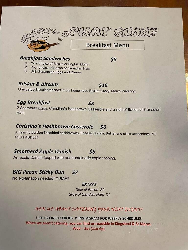 Blue Bridge Coffehouse - Kingsland, GA menu_pic
