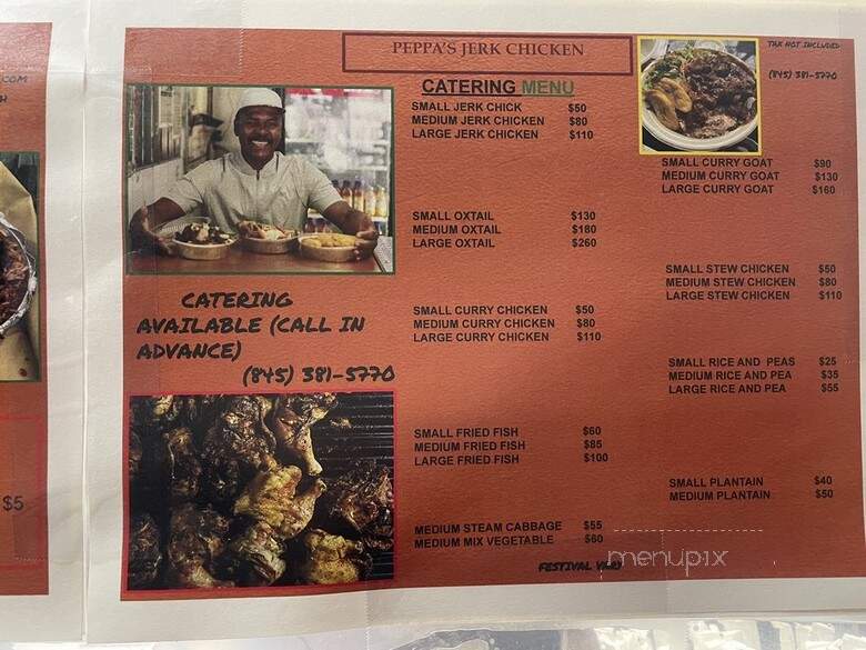 Peppa's Jerk Chicken - Middletown, NY menu_pic