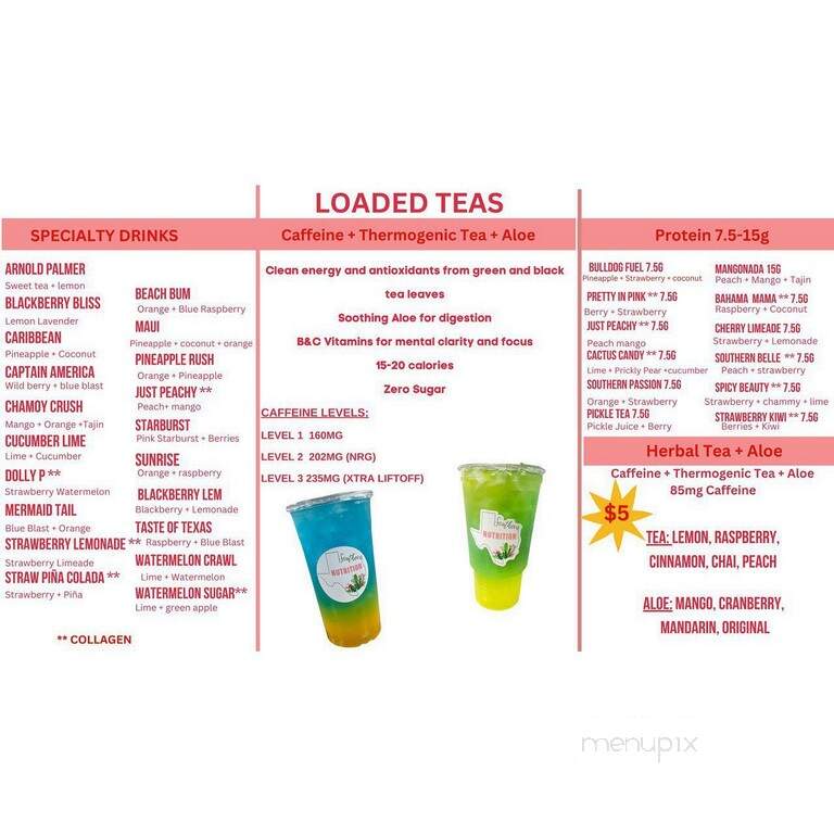 Southern Nutrition - La Porte, TX menu_pic