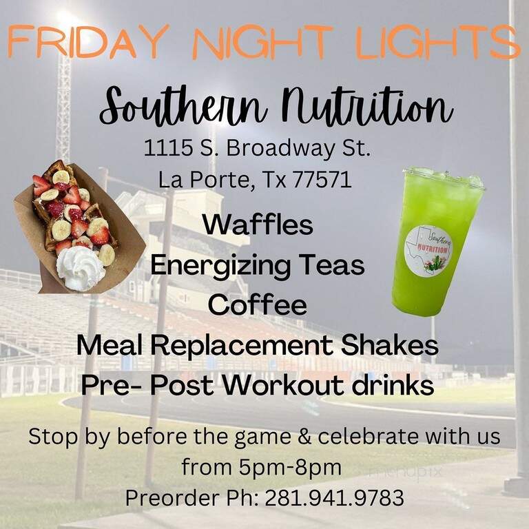 Southern Nutrition - La Porte, TX menu_pic