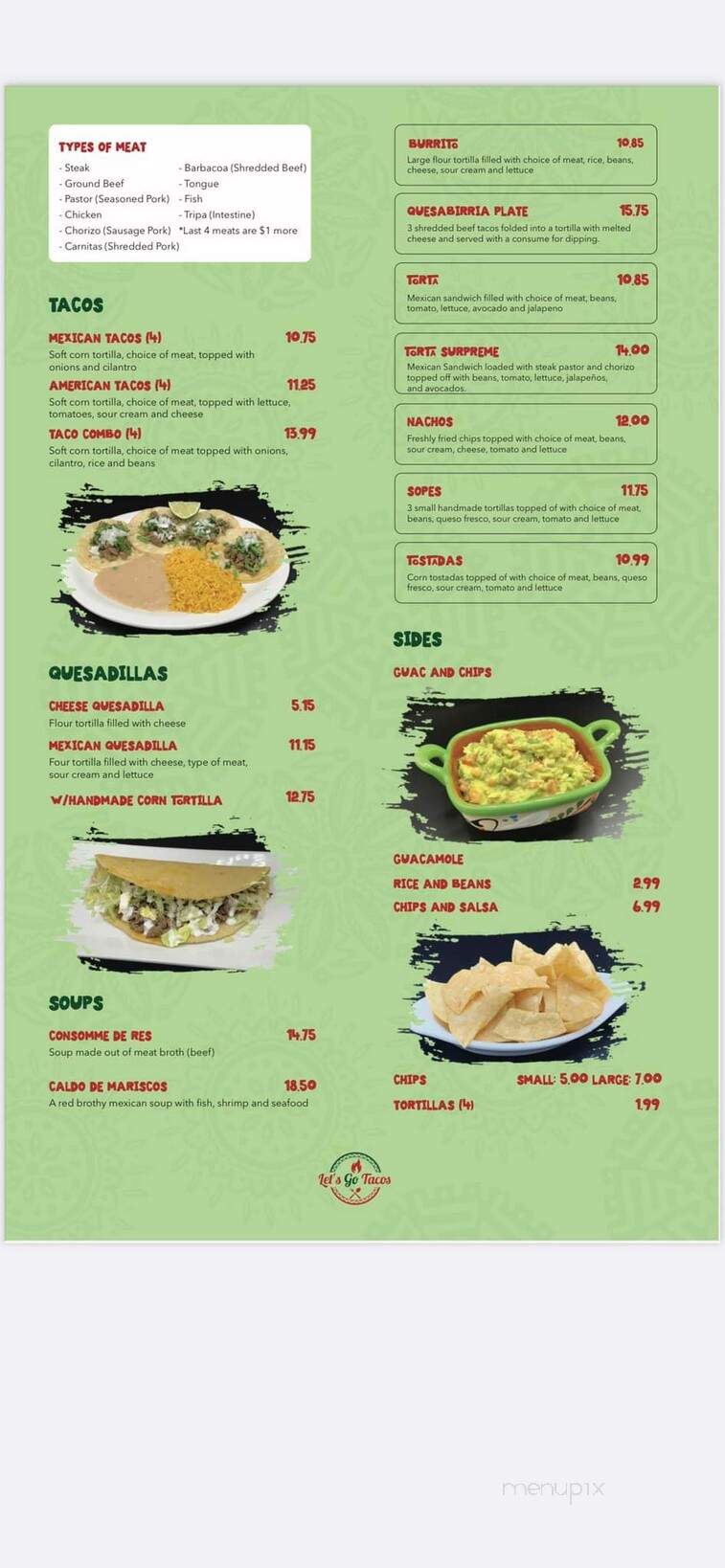 Taquiera Let's Go Tacos - Pine Island, MN menu_pic
