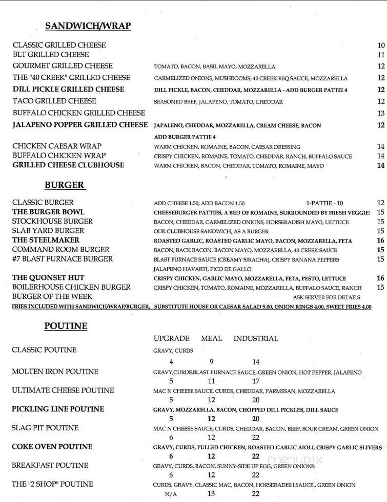 The Stockhouse Grill - Sault Ste. Marie, ON menu_pic
