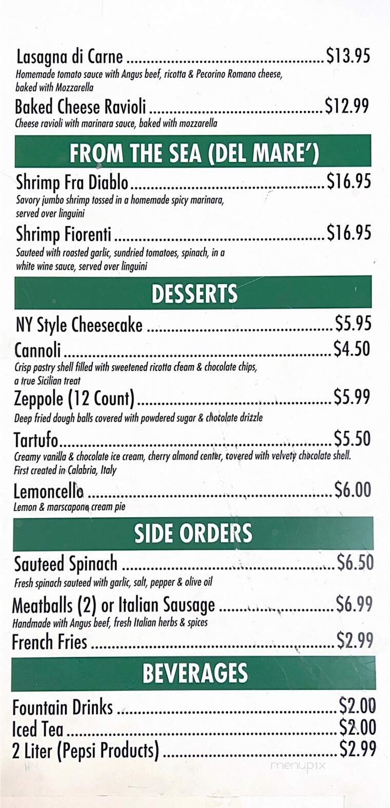 Brothers Italian Kitchen - Smithfield, NC menu_pic