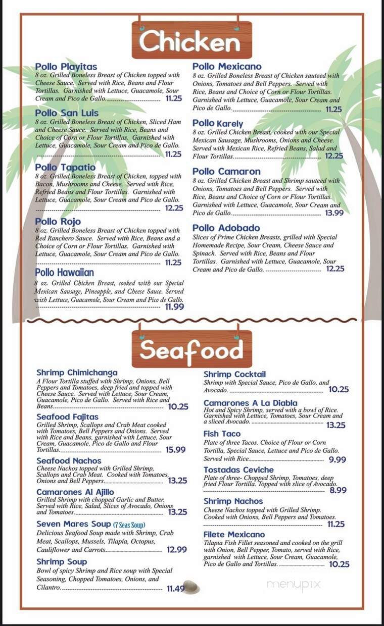 Las Playitas Mexican Restaurant - Batesville, AR menu_pic