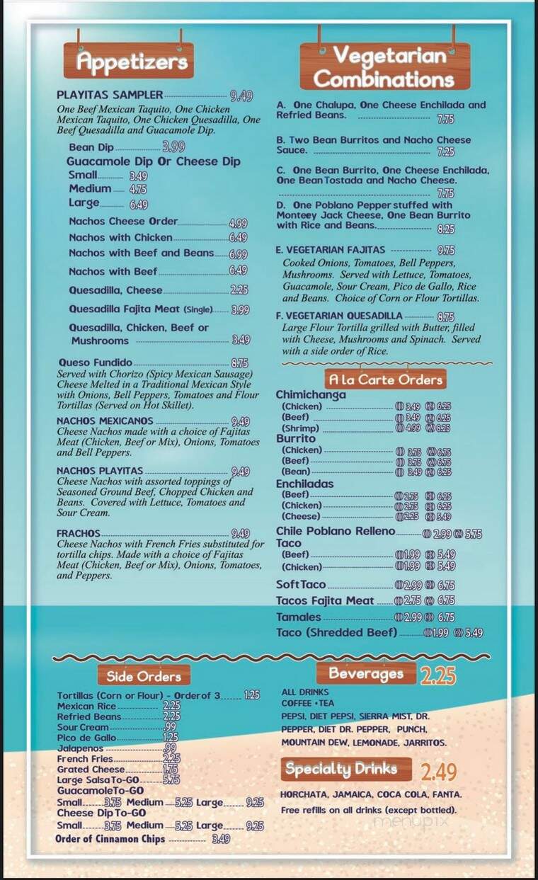 Las Playitas Mexican Restaurant - Batesville, AR menu_pic