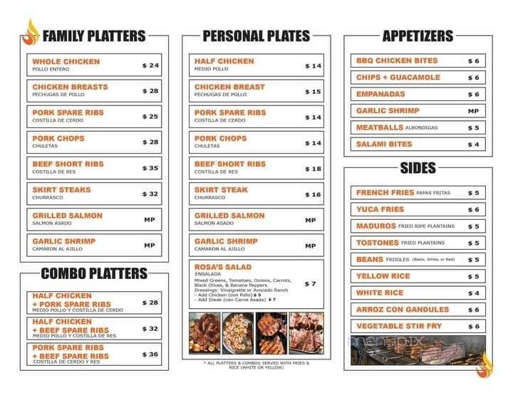Rosa's BBQ - Spartanburg, SC menu_pic